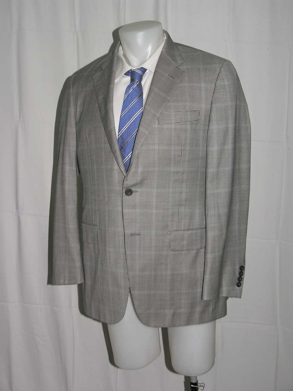 Hickey Freeman Addison Plaid Two Button Blazer - image 5