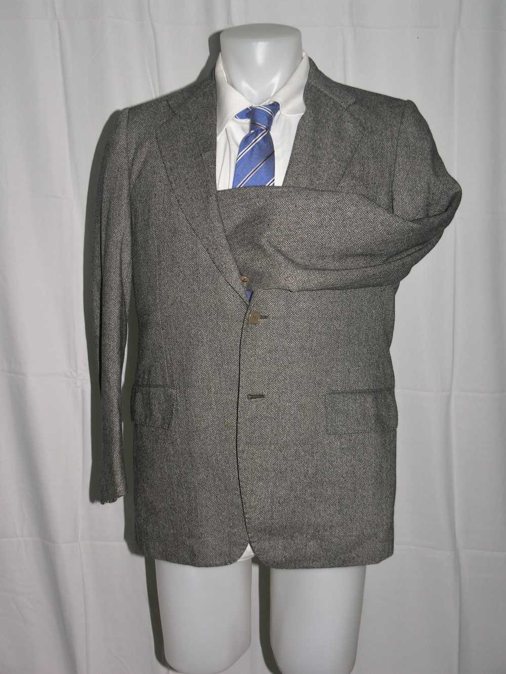 Kiton Vintage Tweed Flannel Weight Two Button Bla… - image 4