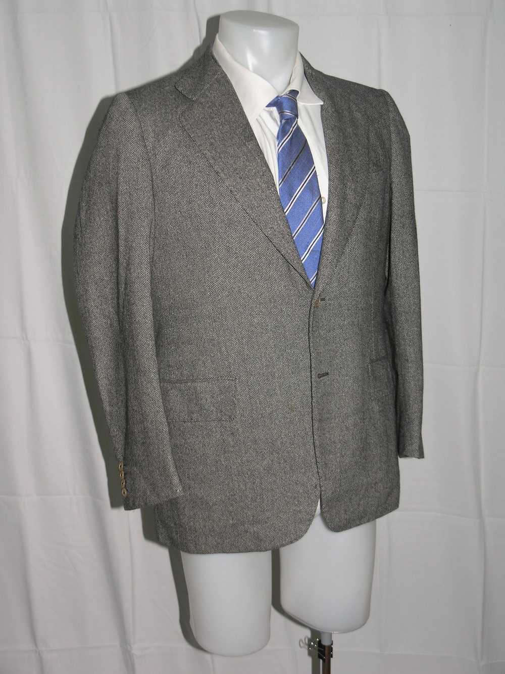 Kiton Vintage Tweed Flannel Weight Two Button Bla… - image 6