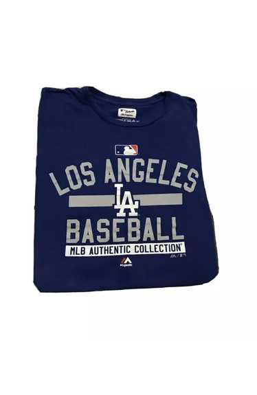Men's Vin Scully Los Angeles Dodgers Base Runner Tri-Blend T-Shirt - Royal