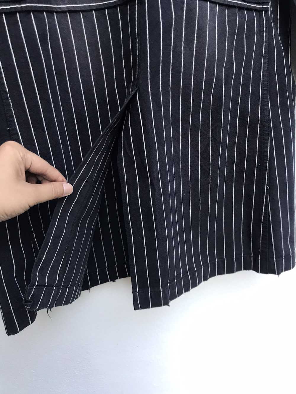 Japanese Brand Thanx God Distressed Stripes Long … - image 12