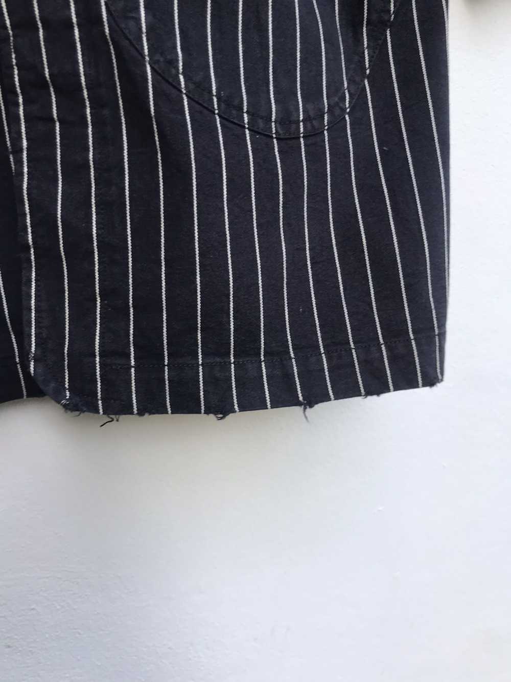 Japanese Brand Thanx God Distressed Stripes Long … - image 8