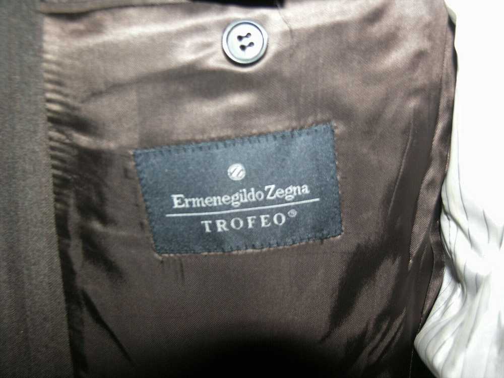 Ermenegildo Zegna Trofeo Brown Subtle Stripe Vint… - image 12