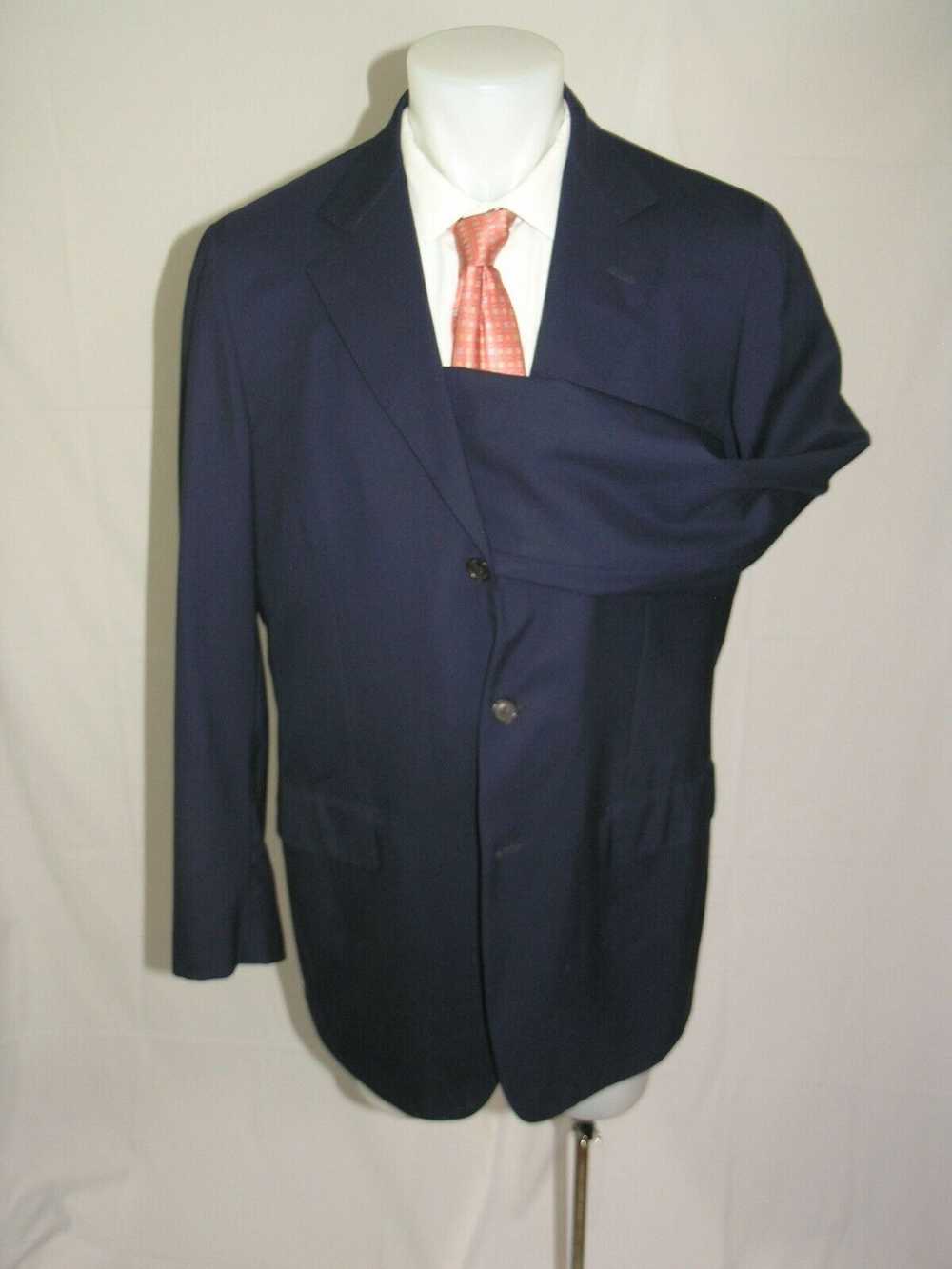 Raffaele Caruso Sartoria Parma Blue Cashmere Thre… - image 6