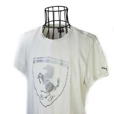 2023 Puma Scuderia Ferrari Big Shield T-Shirt Adult - White – FANABOX™
