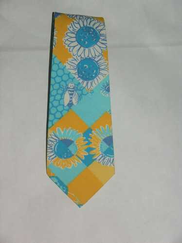 Other Lilly Pulitzer Cotton Floral Short Tie - image 1