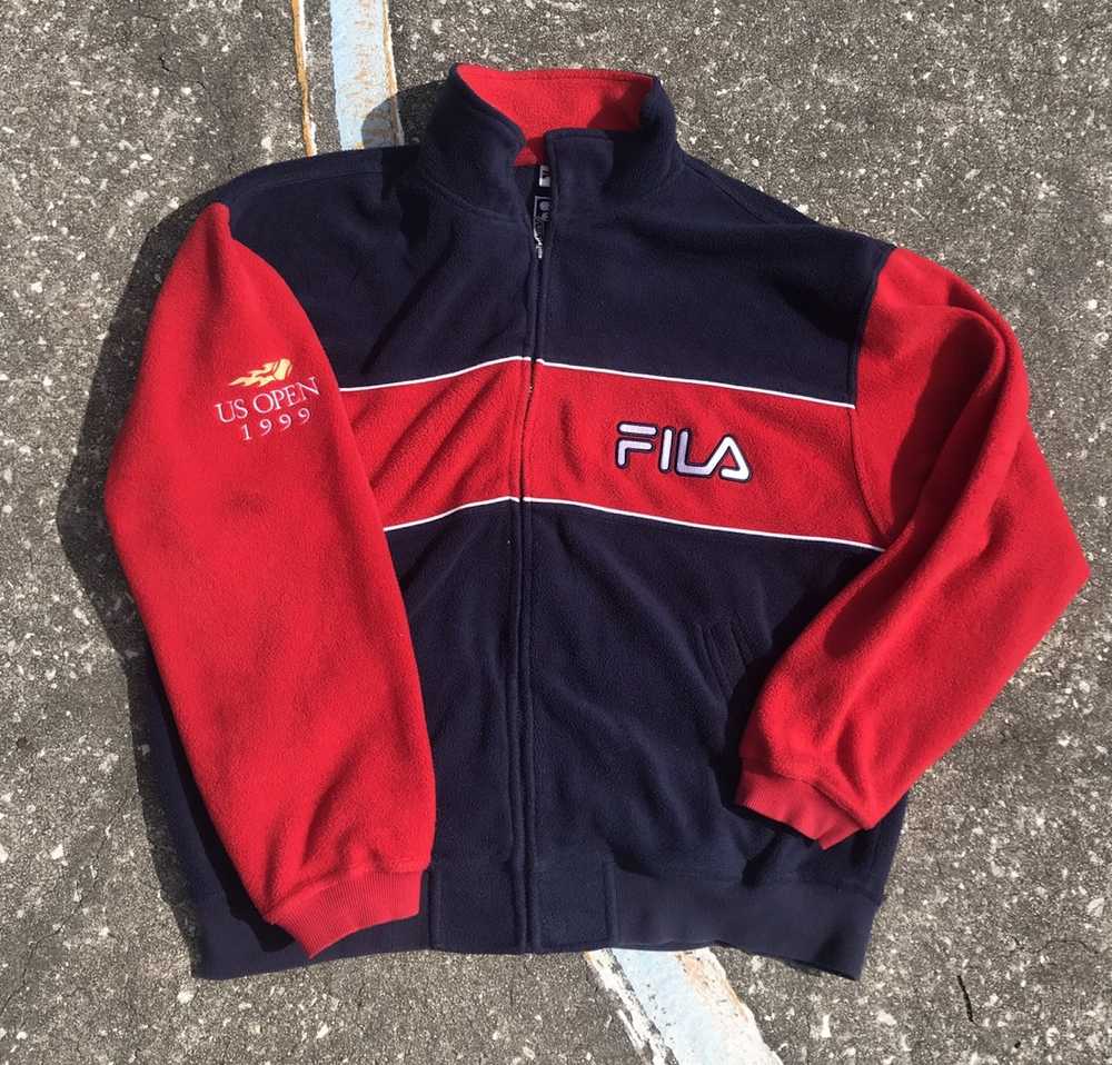 Fila × Made In Usa × Vintage FILA Jacket Zip Flee… - image 1