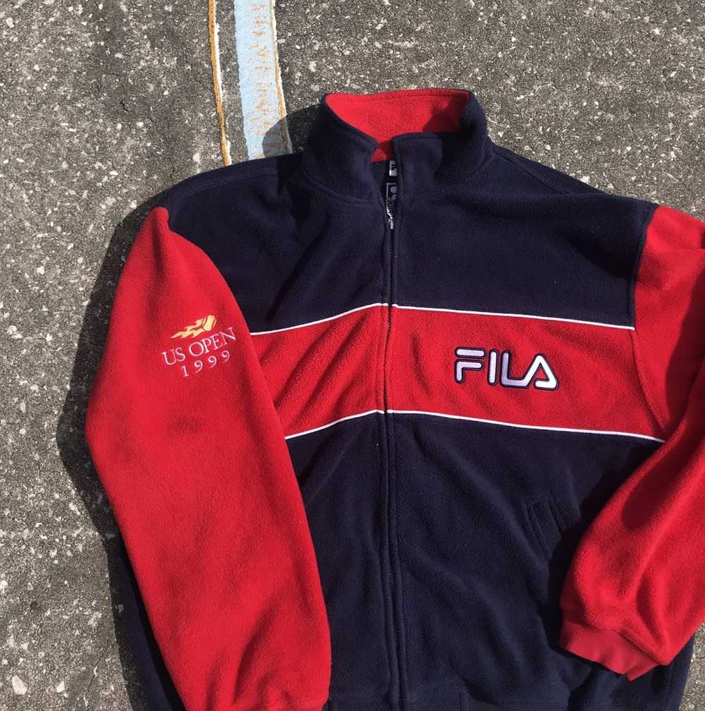 Fila × Made In Usa × Vintage FILA Jacket Zip Flee… - image 2