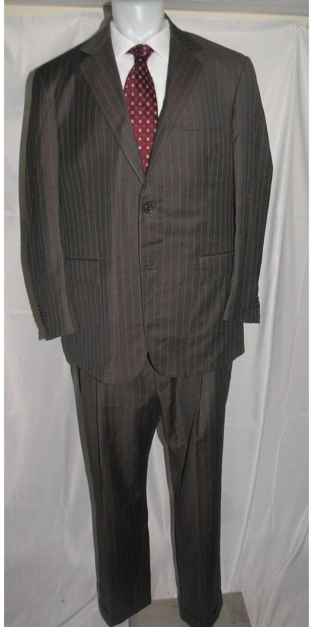 David August Bespoke Custom Two Button Suit 46L - image 1