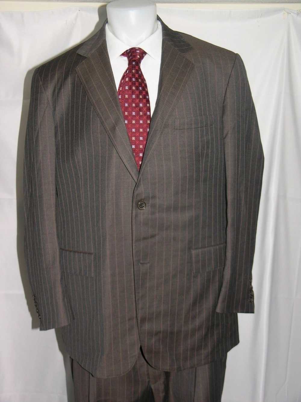 David August Bespoke Custom Two Button Suit 46L - image 3