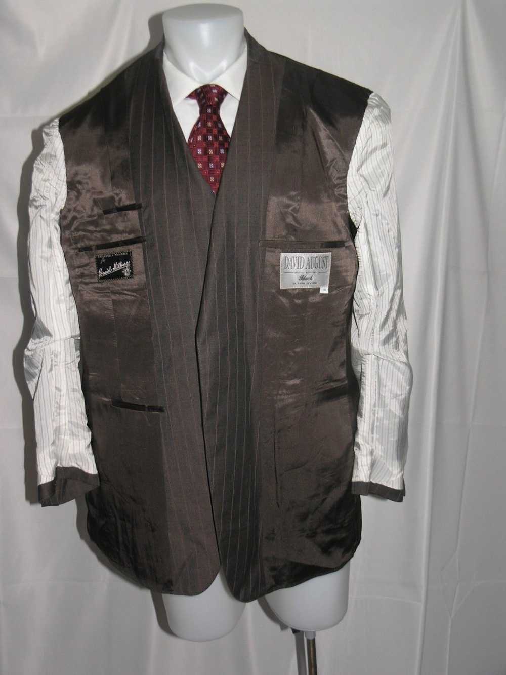 David August Bespoke Custom Two Button Suit 46L - image 9