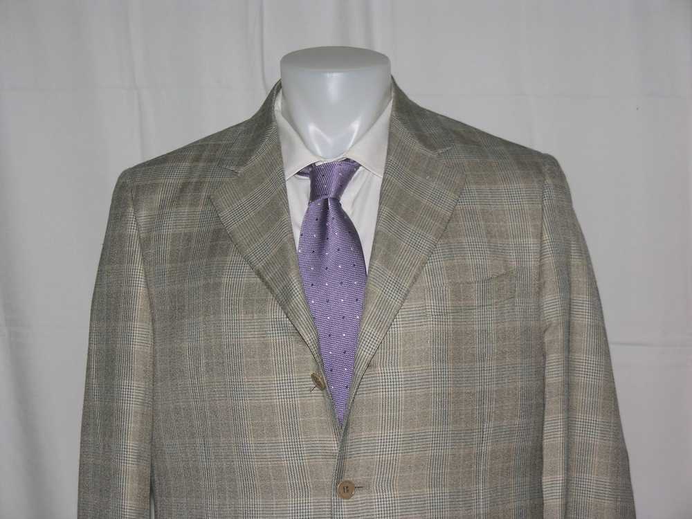 Canali Prince of Wales Silk Blend Three Button Bl… - image 2