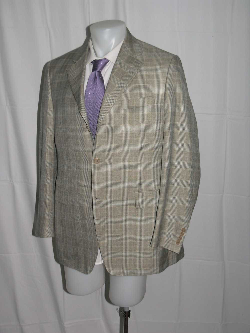 Canali Prince of Wales Silk Blend Three Button Bl… - image 4