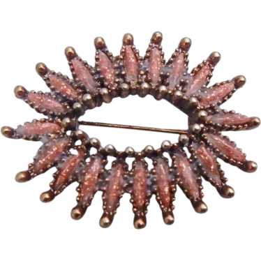 Victorian Copper Sunburst Brooch