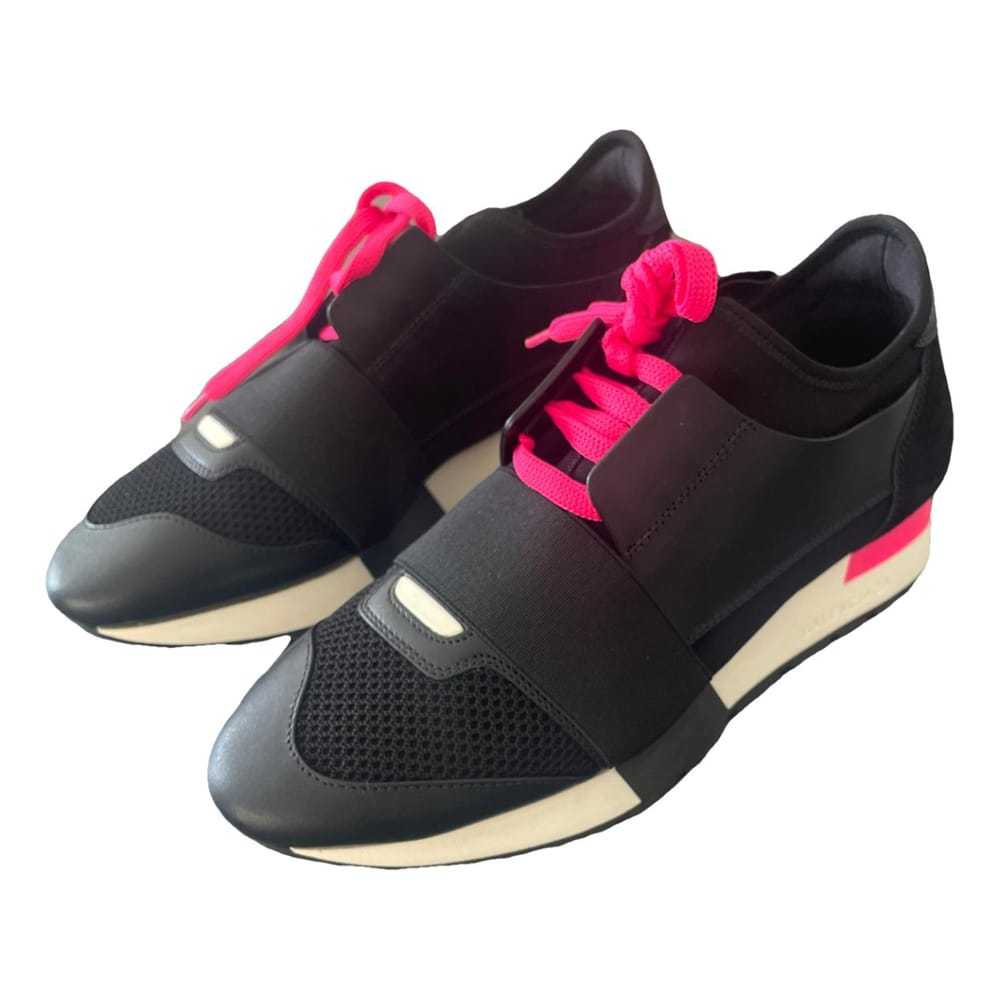 Balenciaga Race leather trainers - image 1