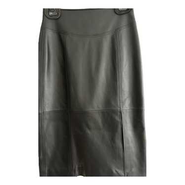 Boss selrita leather pencil skirt green best sale