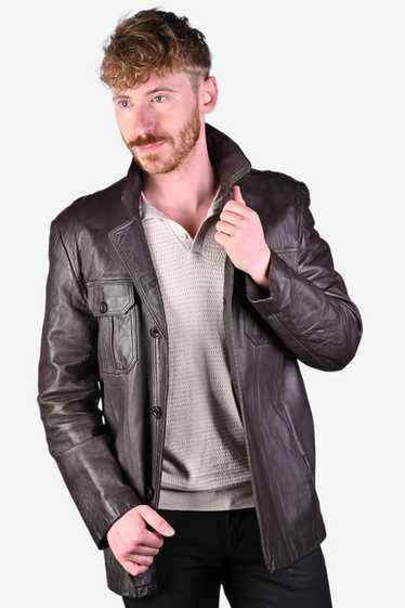 Vintage 1970’s St Michael Leather Safari Jacket |… - image 1