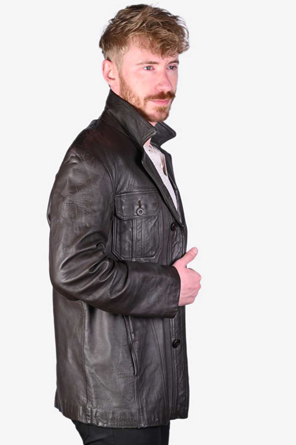 Vintage 1970’s St Michael Leather Safari Jacket |… - image 2