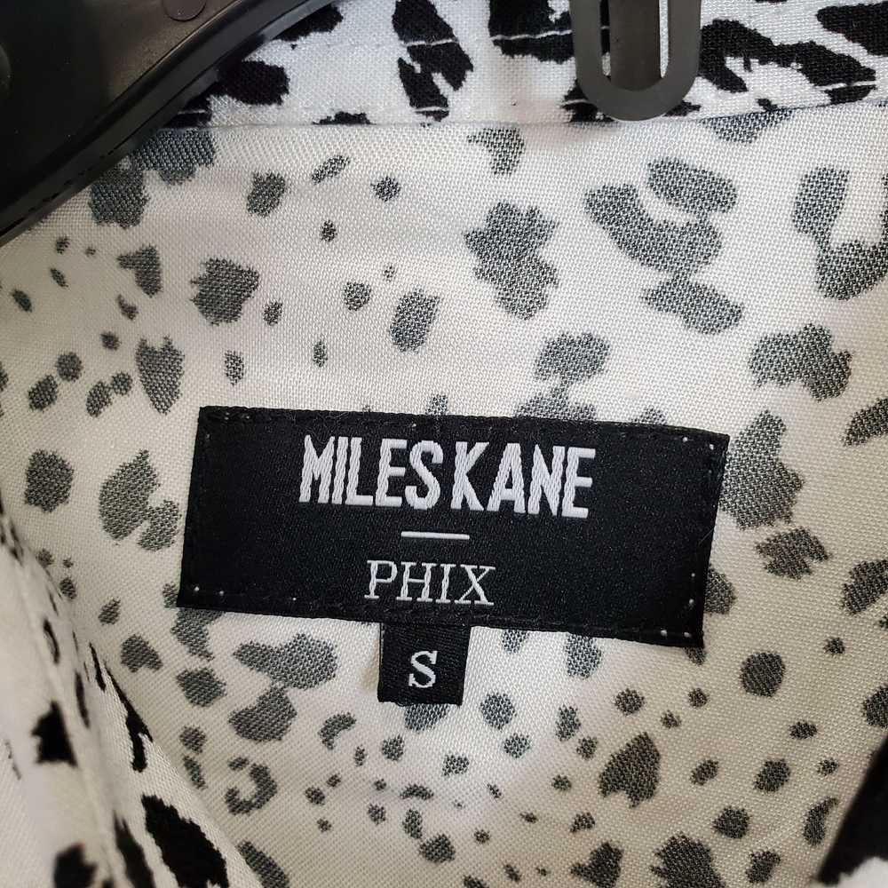 Miles Kane Women White Leopard Print Blouse sz S - image 3