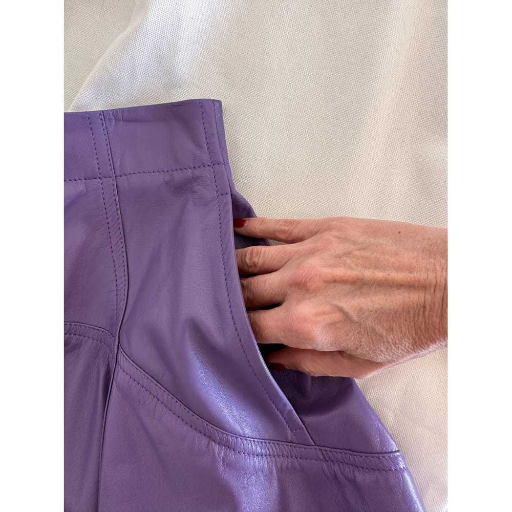 Bottega Veneta Leather mid-length skirt - image 6