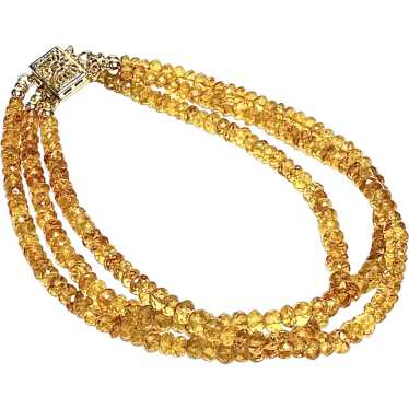 14k Gold and Madeira Citrine Bracelet