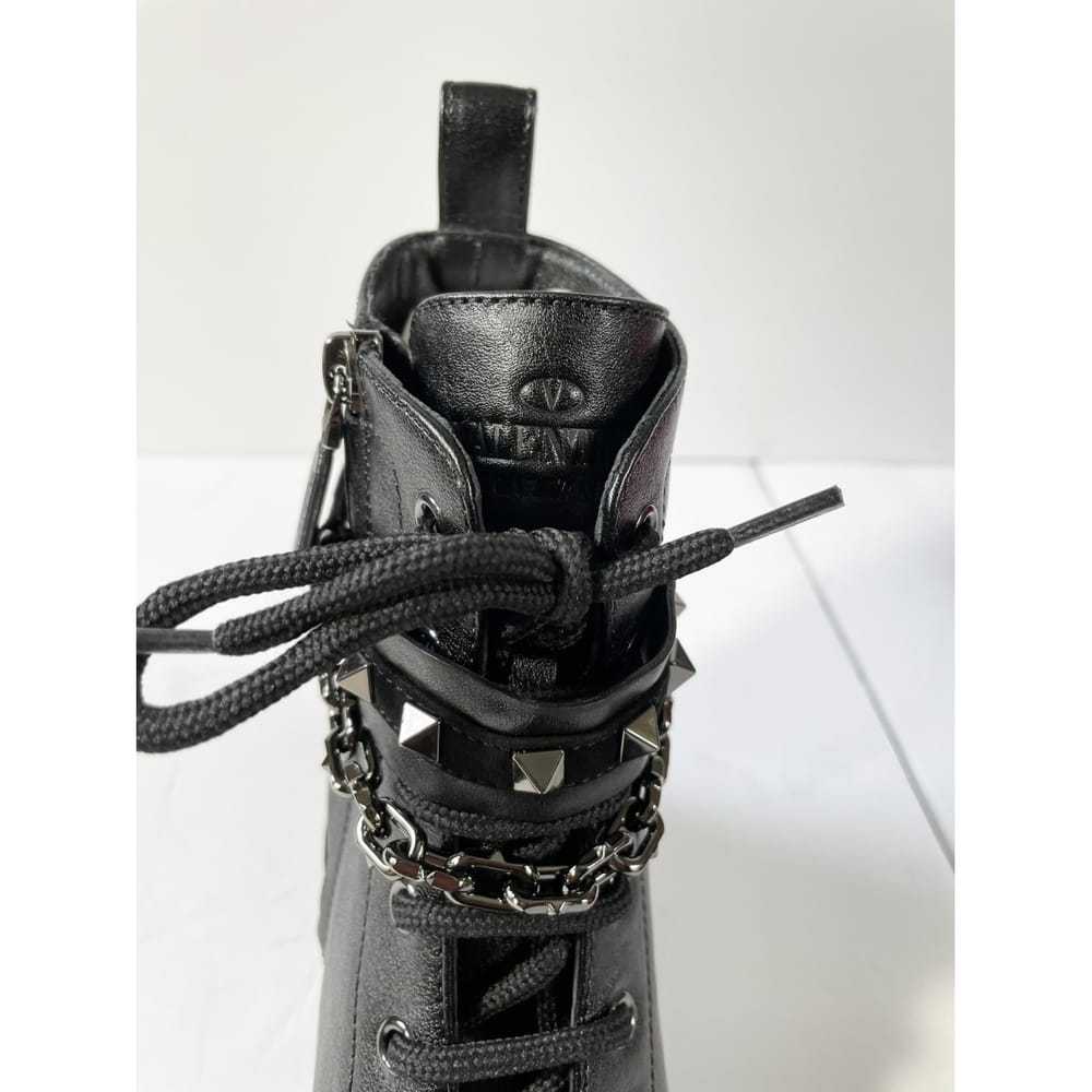【関税&送料込】Valentino Garavani Black Leather Rockstud Sh VALENTINO GARAVANI MY ROCKSTUD BLACK CALFSKIN LEATHER