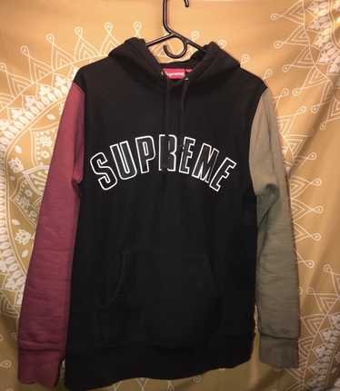 Supreme 17fw Supreme blocked big logo hoodie black white medium