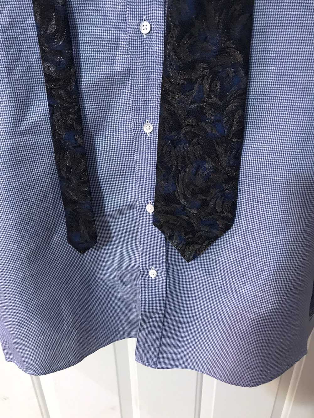 Fendi Floral shimmer silk tie (Royal,Grey, Black) - image 3