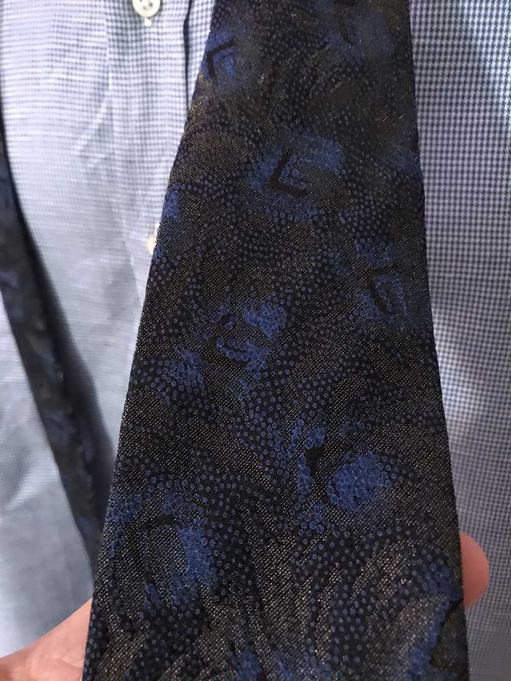 Fendi Floral shimmer silk tie (Royal,Grey, Black) - image 4