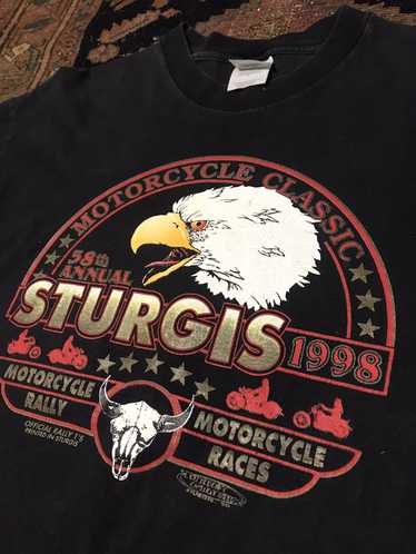 Harley Davidson × Vintage 1998 Sturgis biker tee - image 1