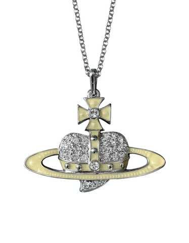 Vivienne Westwood Crystal Heart Orb Necklace - image 1