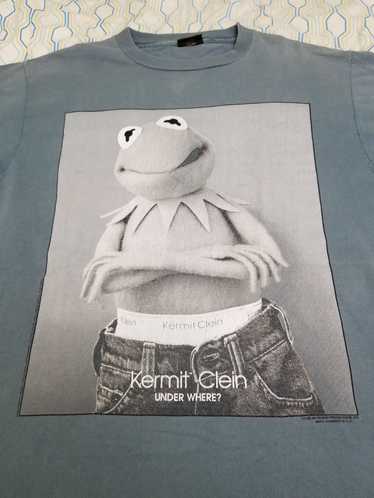 Vintage 90s KERMIT the frog think green parody tee ji… - Gem