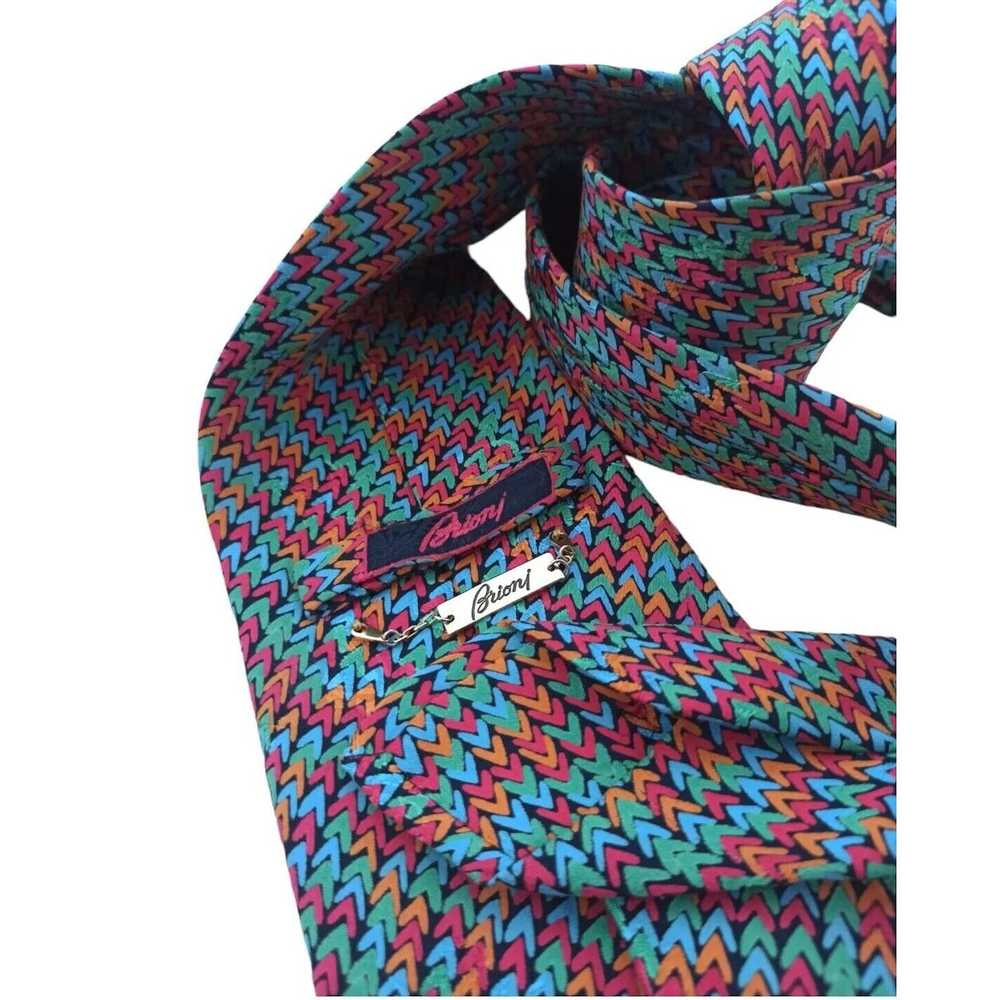 Brioni BRIONI Multicolored Geometric Silk Tie ITA… - image 3