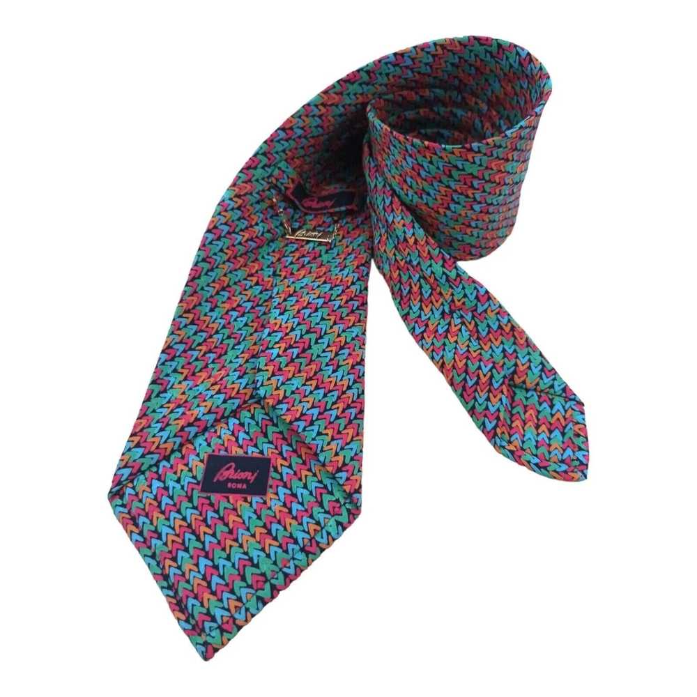 Brioni BRIONI Multicolored Geometric Silk Tie ITA… - image 5