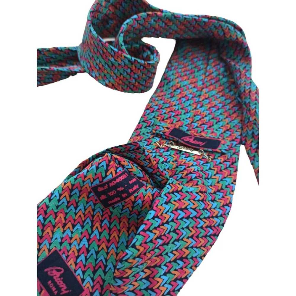 Brioni BRIONI Multicolored Geometric Silk Tie ITA… - image 6
