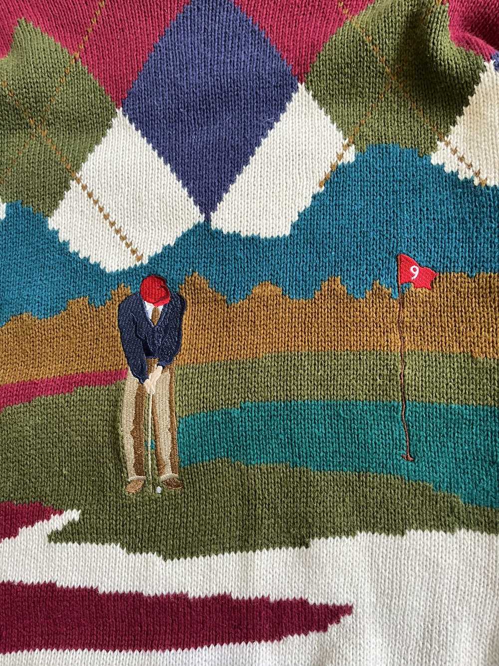 Streetwear × Vintage Vintage 1990’s Golf 3d knit … - image 3