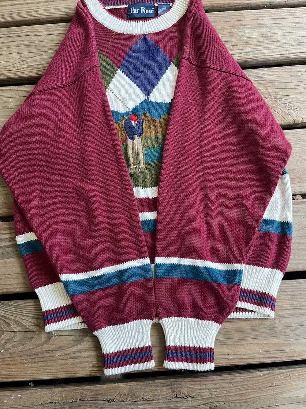 Streetwear × Vintage Vintage 1990’s Golf 3d knit … - image 5