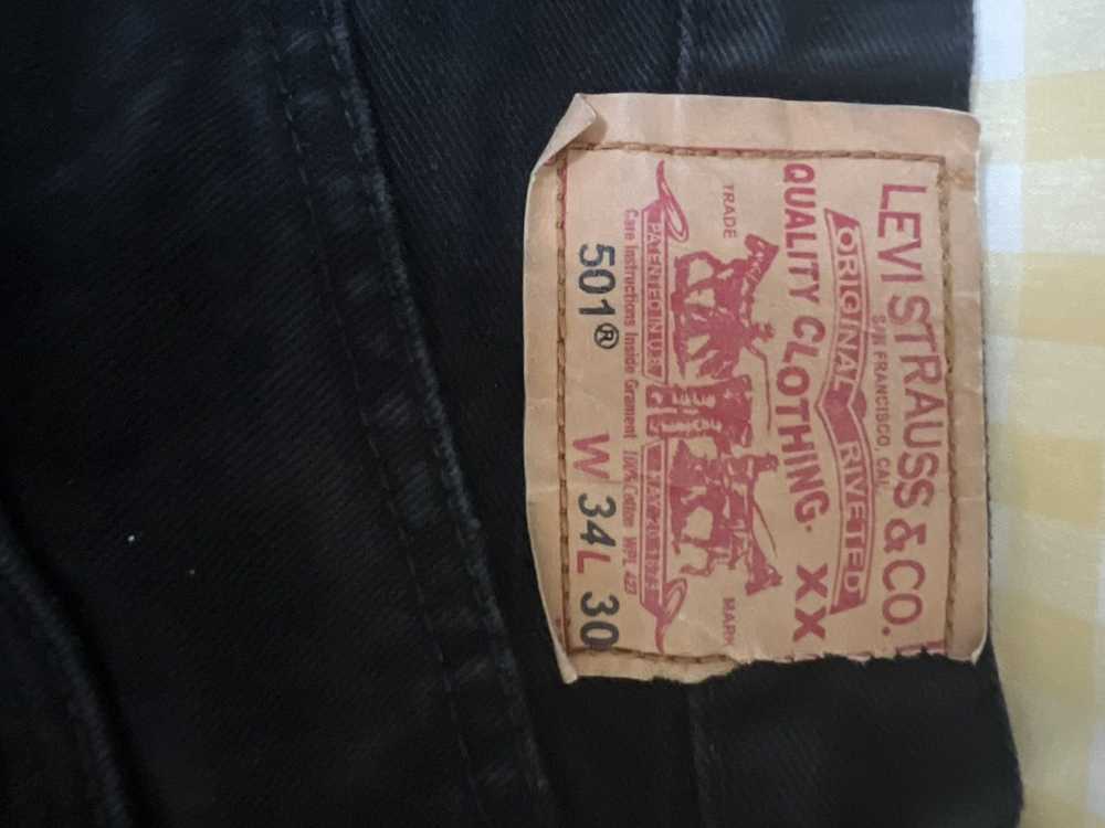 Levi's × Vintage Vintage Levi 501 Black Faded Cor… - image 3