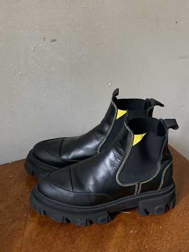 Ganni Gianni Contrast Stitch Chelsea boots