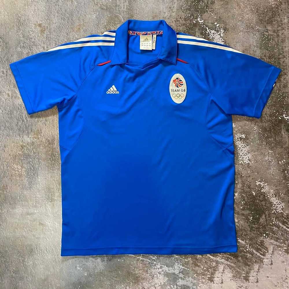 Adidas × BLOKE × Soccer Jersey Y2K Britian Olympics C… - Gem