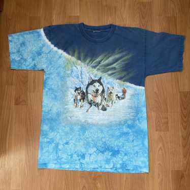 Vintage Oswald Bear Ranch AOP T Shirt Sz XL Tie Dye Nature Animal