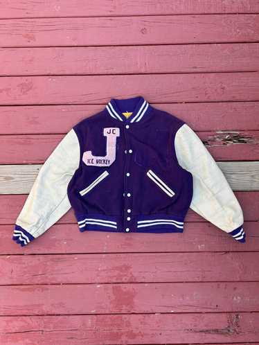 Original American Varsity Real Purple Leather Letterman College Baseba –  ps8-store