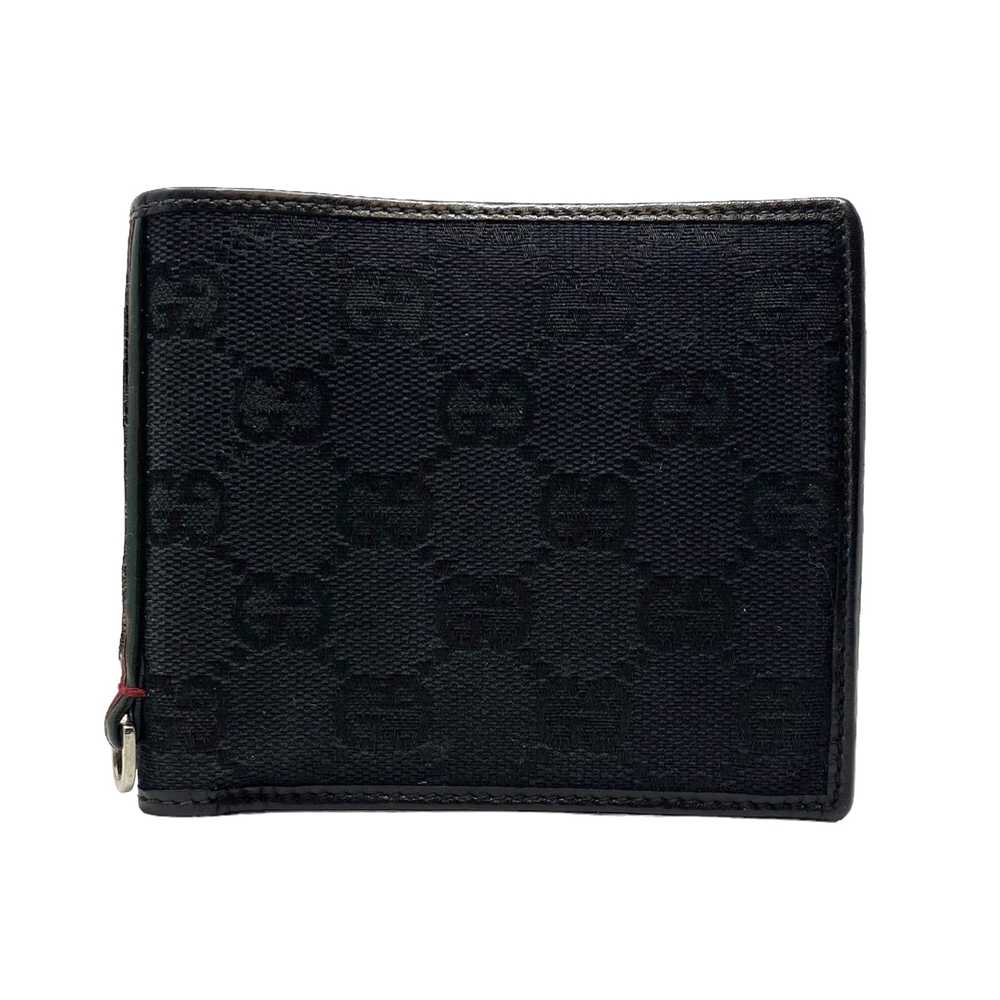 Gucci Gucci GG Canvas Leather Bifold Wallet - image 1