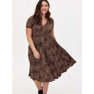 Other Torrid Wmns 2X Brown Leopard Short Sleeve M… - image 1