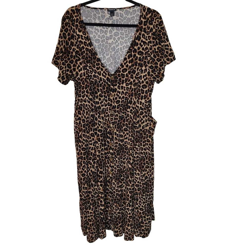 Other Torrid Wmns 2X Brown Leopard Short Sleeve M… - image 2