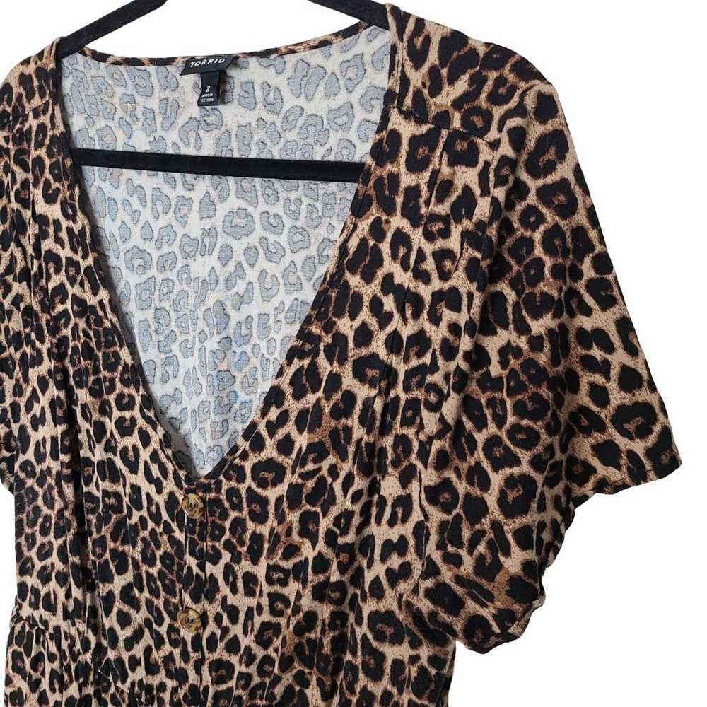 Other Torrid Wmns 2X Brown Leopard Short Sleeve M… - image 6