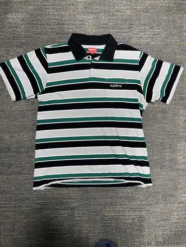 Supreme Striped Polo Shirt - Gem