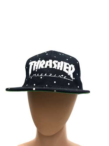 Thrasher Magazine Hat Cap Adult Black Snap Back Adjustable Godzilla Flame  Logo