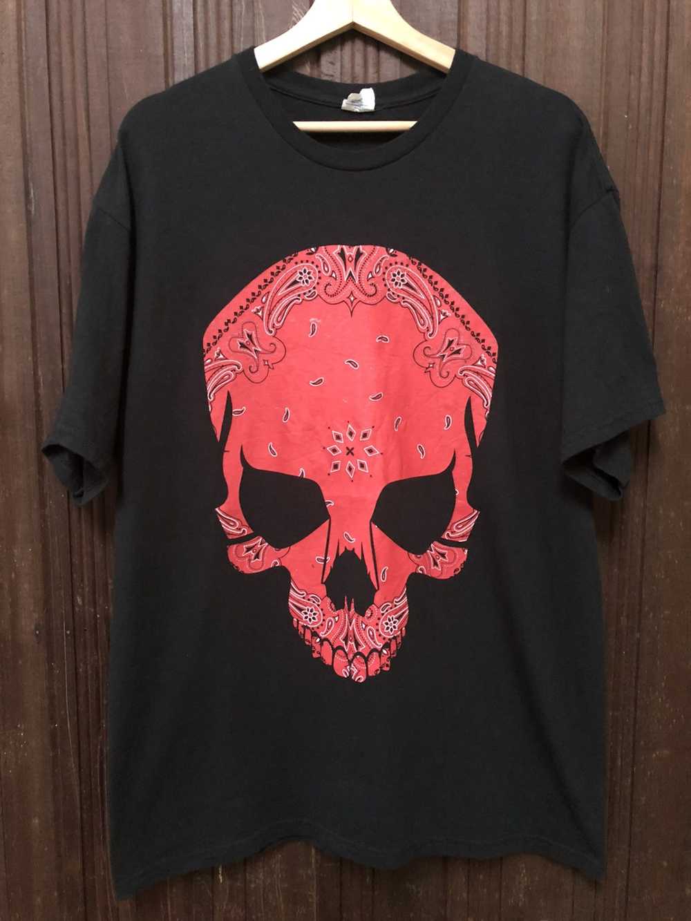 Skulls × Vintage Vintage Red Skulls Big Print Rar… - image 1