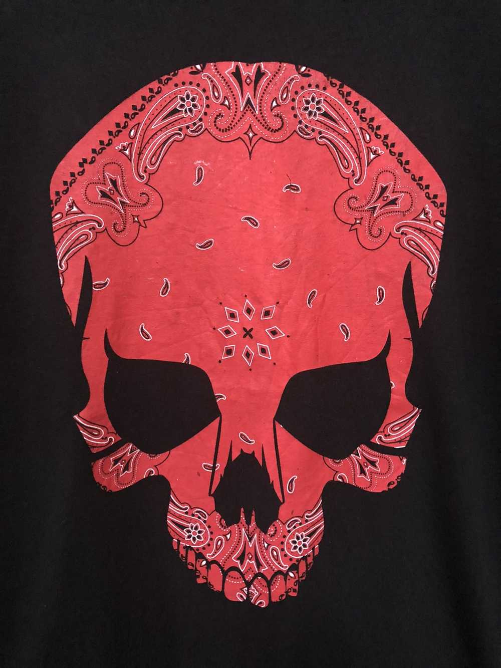 Skulls × Vintage Vintage Red Skulls Big Print Rar… - image 2